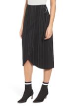 Women's Leith Side Tie Midi Skirt, Size - Black