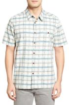 Men's Quiksilver Waterman Collection 'idle Time' Regular Fit Plaid Camp Shirt - White