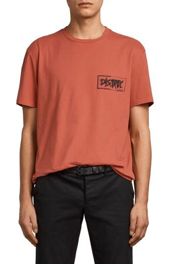 Men's Allsaints Distroy Graphic T-shirt - Red