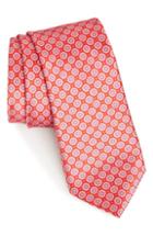 Men's Nordstrom Men's Shop Mini Medallion Silk Tie, Size - Red