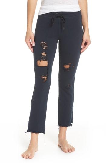 Women's David Lerner Ripped Flared Lounge Jogger - Blue