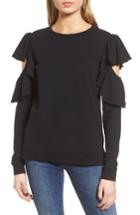 Women's Chelsea28 Ruffle Sleeve Sweatshirt, Size - Black