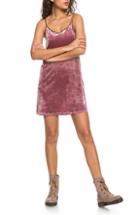 Women's Roxy Sleepy Night Crushed Velvet Dress - Red