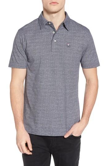 Men's Psycho Bunny Shadow Print Polo (xs) - Blue