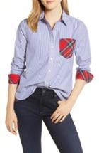 Women's Vineyard Vines Morgan Stripe & Plaid Shirt - Blue