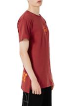 Men's Topman All Good La Graphic Longline T-shirt - Red