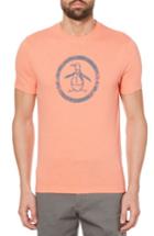 Men's Original Penguin Circle Logo T-shirt - Orange