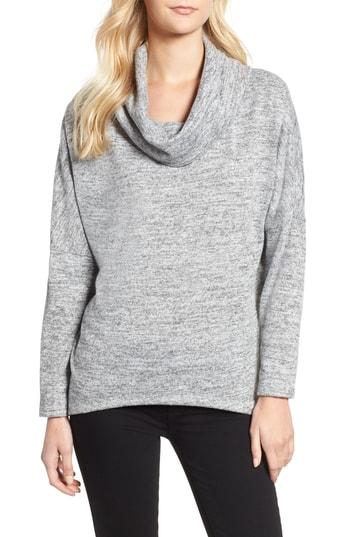 Petite Women's Caslon Cowl Neck Tunic P - Grey