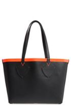 Burberry Medium Reversible Leather & Check Canvas Tote - Black