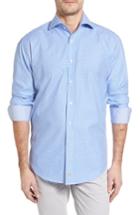 Men's Thomas Dean Classic Fit Mini Check Sport Shirt - Blue