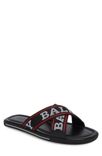 Men's Bally Bonks Logo Slide Sandal D - Black