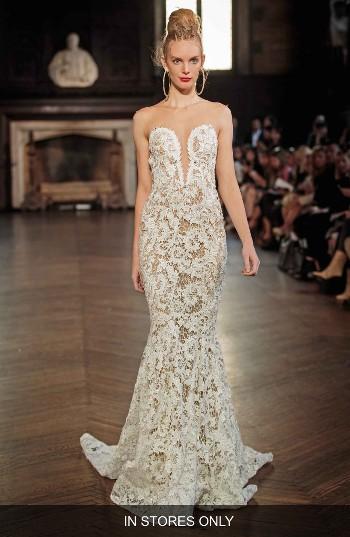 Women's Berta Illusion Lace Mermaid Gown