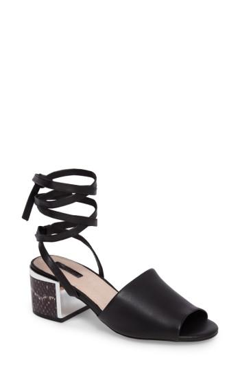 Women's Topshop Neeve Lace-up Sandal .5us / 36eu - Black