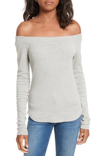 Women's Frame Off The Shoulder Top - Grey