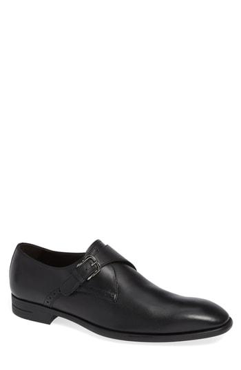 Men's Ermenegildo Zegna Single Strap Monk Shoe Us / 6uk - Black