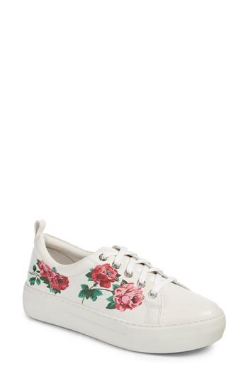 Women's Jslides Adel Floral Sneaker M - White