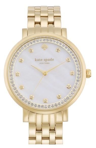 Women's Kate Spade New York 'monterey' Crystal Dial Bracelet Watch, 38mm