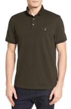 Men's Ted Baker London Clay Textured Collar Polo (m) - Green