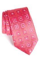 Men's Nordstrom Men's Shop Frame Diamonds Silk Tie, Size X-long - Pink