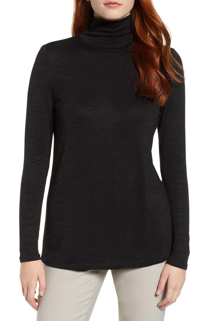 Women's Nic+zoe Every Occasion Funnel Neck Top - Black