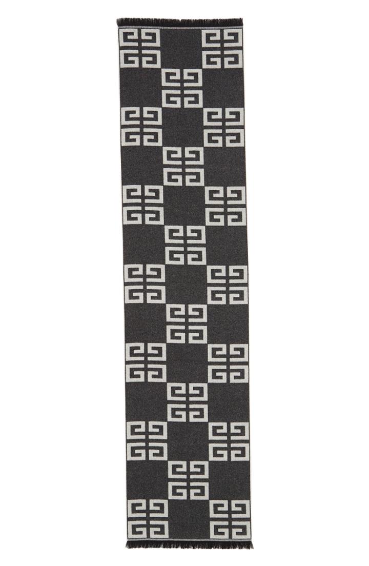Women's Givenchy 4g Check Cashmere Scarf