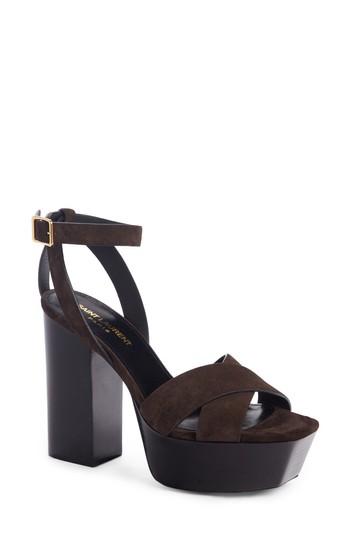 Women's Saint Laurent Farrah Platform Sandal .5us / 35.5eu - Black
