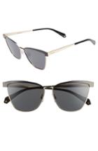 Women's Polaroid 60mm Polarized Cat Eye Sunglasses - Black