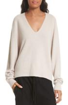 Women's Vince Deep V-neck Cashmere Sweater - Beige
