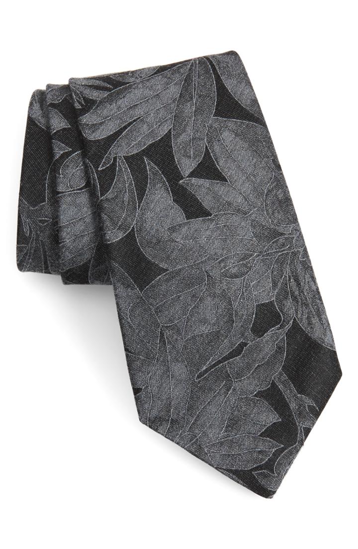 Men's John Varvatos Star Usa Leaf Tie, Size - Grey