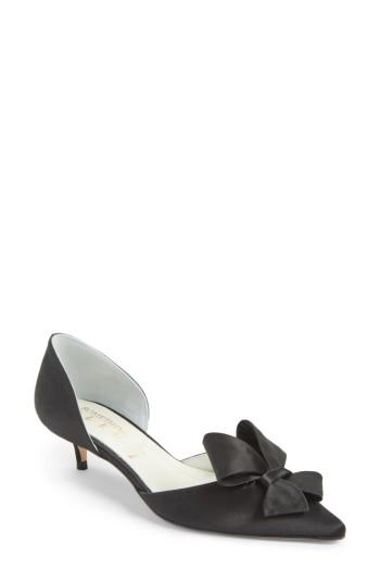 Women's Something Bleu Cliff Bow D'orsay Pump .5 M - Black