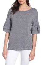 Women's Caslon Tiered Bell Sleeve Tee - Grey