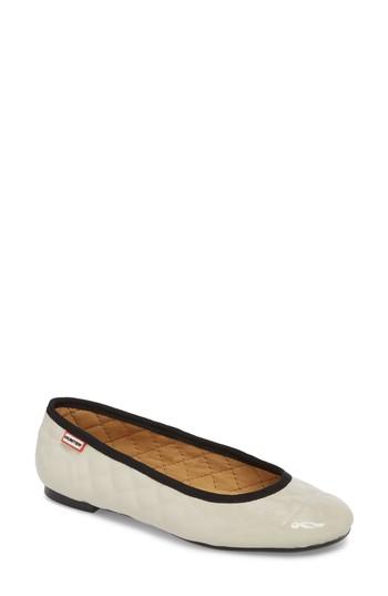 Women's Hunter Quilted Ballet Flat M - Grey