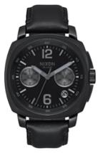 Men's Nixon Charger Chronograph Leather Strap Watch, 42mm
