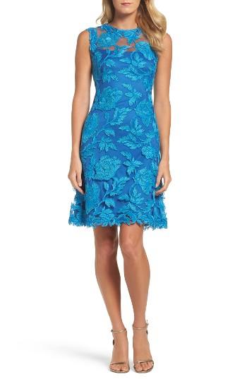 Women's Tadashi Shoji Noelle Floral Fit & Flare Dress - Blue