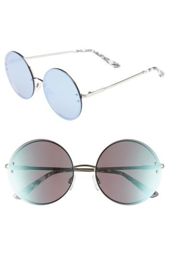 Women's Chelsea28 Ariana 58mm Round Sunglasses - Blue Mirror