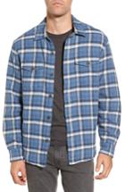 Men's True Grit Summit Plaid Faux Shearling Lined Shirt Jacket, Size - Blue