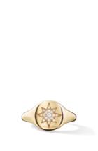 Women's David Yurman Cable Collectibles Compass Mini Pinky Ring In 18k Gold With Diamonds
