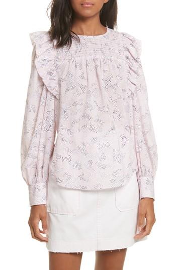 Women's La Vie Rebecca Taylor Darcie Dot Top - Pink