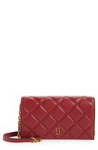 Marc Jacobs Quilted Leather Wallet On A Chain - Burgundy