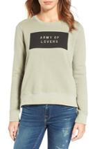Women's Sundry Army Of Lovers Side Zip Sweatshirt