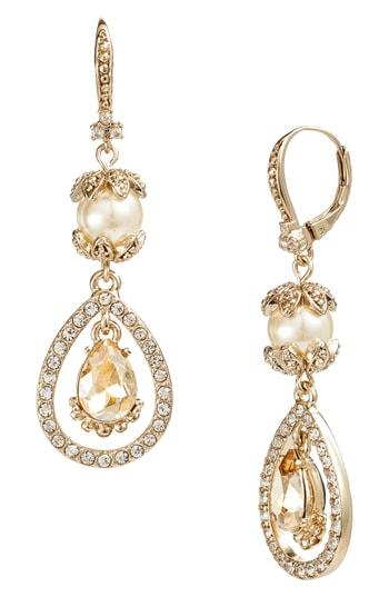 Women's Marchesa Double Drop Pendant Earrings