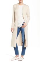 Women's Caslon Hooded Knit Duster - Ivory