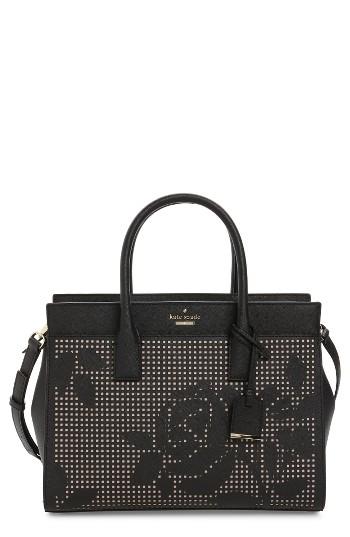 Kate Spade New York Cameron Street - Candace Perforated Leather Satchel - Black