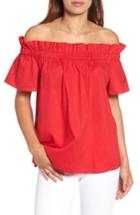 Women's Pleione Ruffle Off The Shoulder Top - Red