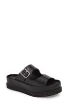 Women's Linea Paolo Raven Platform Slide Sandal .5 M - Black