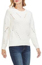 Women's Velvet By Graham & Spencer Stripe Sleeve Cashmere Sweater