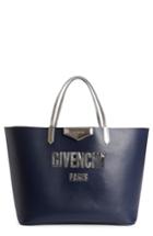Givenchy Antigona Bubble Logo Calfskin Tote - Blue