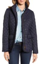Women's Joules Warm Welcome Quilted Jacket - Blue