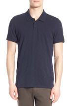 Men's Vince Slub Cotton Polo - Blue