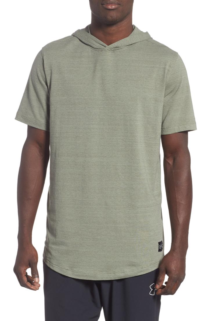Men's Under Armour Sportstyle Short Sleeve Hoodie, Size - Green